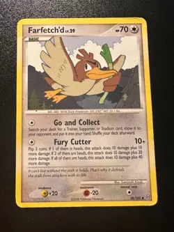 Pokemon Card D&P Stormfront Farfetch'd 38/100. 2008 - Image 1