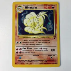 Pokemon TCG Base Set 2 Ninetales Holo Rare Card 13/130 Near Mint NM - Image 1
