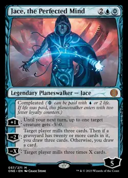 Jace, the Perfected Mind Magic mtg Light Play, English Phyrexia All Will Be One - Image 1