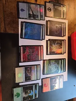 MTG- Spiderman Full Art + Regular FOIL Land Lot - Image 1