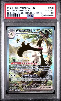 2023 POKEMON PAL EN-PALDEA EVOLVED #256 MEOWSCARADA EX PSA 10 - Image 1