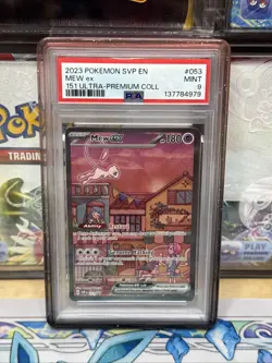 Pokemon TCG 2023 Ultra Premium Collection Mew EX Promo Card #53 PSA 9 Mint - Image 1