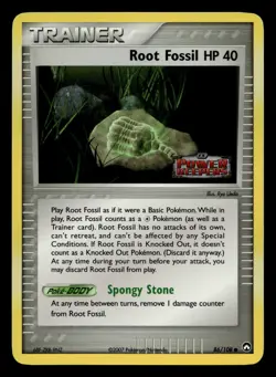 Root Fossil 86/108 Common Power Keepers Holo Stamped Pokemon LP - Image 1