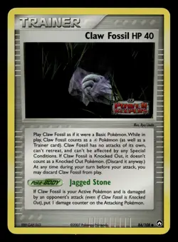 Claw Fossil 84/108 Common Power Keepers Holo Stamped Pokemon LP - Image 1