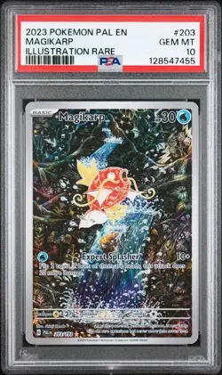 2023 Pokemon Paldea Evolved Magikarp #203 Illustration Rare PSA 10 - Image 1