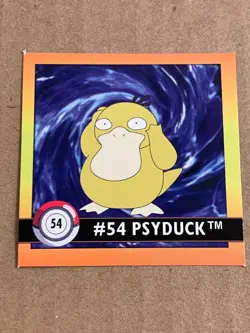 Pokemon 1999 Artbox Series 1 Stickers Psyduck 54. FREE SHIPPING! - Image 1