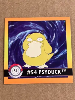 Pokemon 1999 Artbox Series 1 Stickers Psyduck 54. FREE SHIPPING! - Image 3