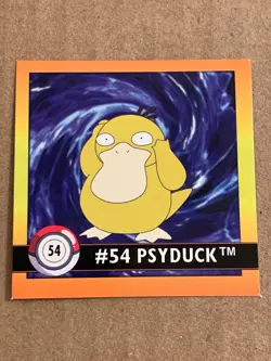 Pokemon 1999 Artbox Series 1 Stickers Psyduck 54. FREE SHIPPING! - Image 5