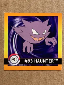 Pokemon 1999 Artbox Series 1 Stickers Haunter 93. - Image 1