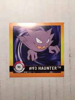 Pokemon 1999 Artbox Series 1 Stickers Haunter 93. - Image 3