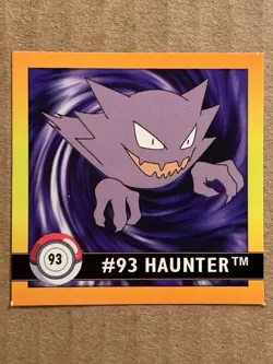 Pokemon 1999 Artbox Series 1 Stickers Haunter 93. - Image 5