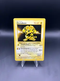 Shadowless Electabuzz 20/102 Rare Base Set Pokemon Trading Card - MP - Image 1