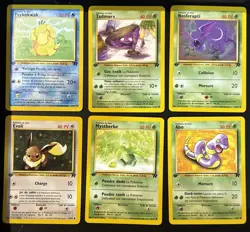 Pokemon 1st Edition Team Rocket French Set Of 6 Cards. NM - Image 1