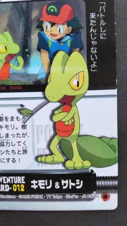Treecko & Ash’s Pokemon ADVENTURE Card Japanese Nintendo Game Rare 012 F/S - Image 4