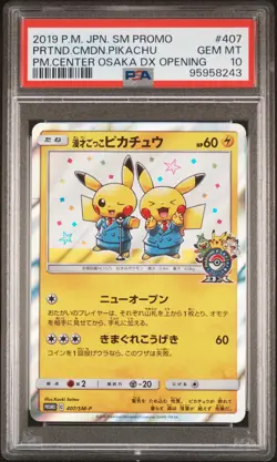 PSA 10 - Pretend Comedian Pikachu 407/SM-P Osaka DX Opening Promo - Pokemon - Image 1