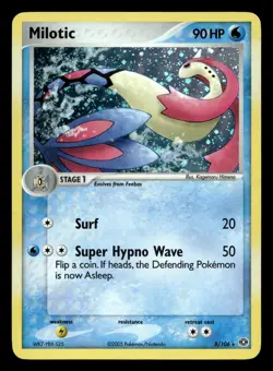 Milotic 8/106 Rare Emerald Holo Pokemon NM - Image 1