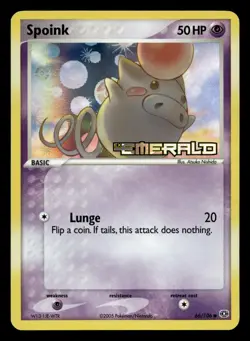 Spoink 66/106 Common Emerald Pokemon NM - Image 1