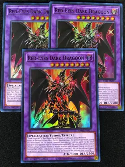 Yugioh Red-Eyes Dark Dragoon RA02-EN021 1st Super Rare x3 (NM) - Image 1