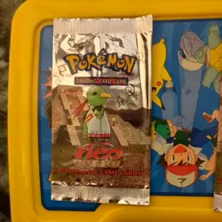 Rare Vintage Pokemon TCG Card Neo Discovery Booster Pack - Xatu OPENED EMPTY - Image 1