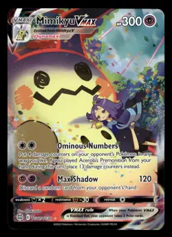 Mimikyu VMAX TG17/TG30 Rare VMAX Brilliant Stars Trainer Gallery Pokemon NM - Image 1