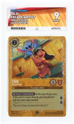Disney Lorcana Lilo Escape Artist Promo | ACE 9 Graded | Rare - Image 1