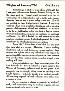 1994 Edward Beard Flights of Fantasy Promo Card CCG TCG Galactic Empires - Image 2