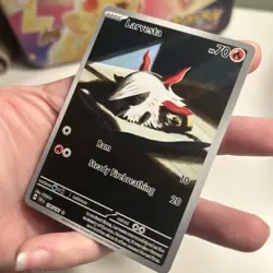 Pokemon TCG Larvesta Holo Card Sv08 Surging Sparks 196/191 Near Mint Pack Fresh - Image 5