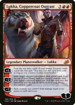 1x Lukka, Coppercoat Outcast Foil -NM English MTG- Ikoria Lair of Behemoths - Image 1