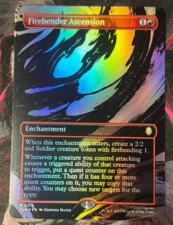 1x Firebender Ascension, Borderless Art Foil, Avatar, Magic MTG NM - Image 1