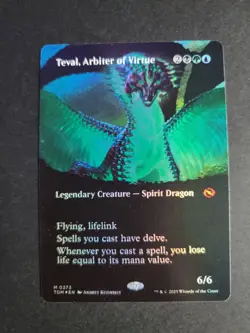 Teval, Arbiter of Virtue (Borderless Foil) Mythic MTG Tarkir Dragonstorm - Image 1
