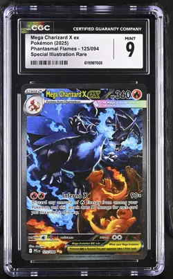 CGC 9 Mega Charizard X EX 125/094 Special Illustration Rare Pokemon - Image 1