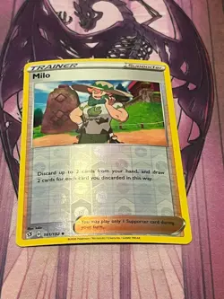 Milo - 161/192 Rebel Clash Pokemon Reverse Holo Foil Nice! - Image 1