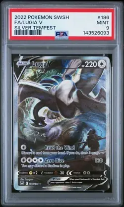 Pokemon Lugia V #186/195 SWSH: Silver Tempest PSA 9 MINT - Image 1