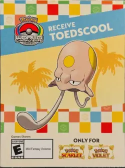 2025 Pokemon World Championship Toedscool Scarlet & Violet Code Anaheim Nintendo - Image 1