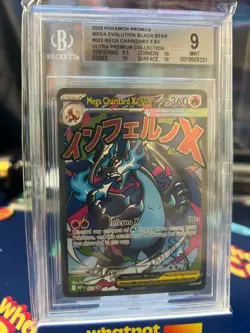 Mega Charizard X ex 2025 Pokemon Black Star Promos - Mega Evolution #023 BGS 9 - Image 1