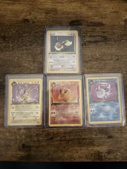 Pokemon 1st Edition Team Rocket Eevee, Jolteon, Flareon, Vaporeon - Image 1