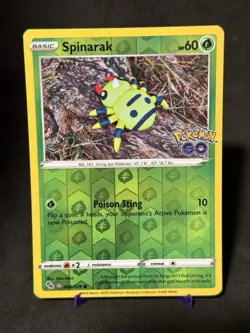 Pokemon Go Spinarak Peelable Ditto Card TCG Reverse Holo 006/078 - Image 1