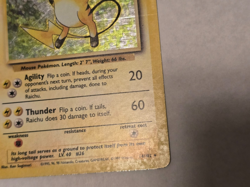 🔥 Pokemon TCG Raichu Base Set Holo Rare Card 14/102 Moderate Play! Looks Great! - Image 3