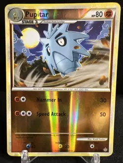 Pupitar 39/95 Reverse Holo HGSS Unleashed Pokemon Card 2010 - Image 1