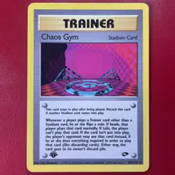 Chaos Gym 102/132 Gym Challenge Regular First Edition Pokemon Card Lp - Image 1