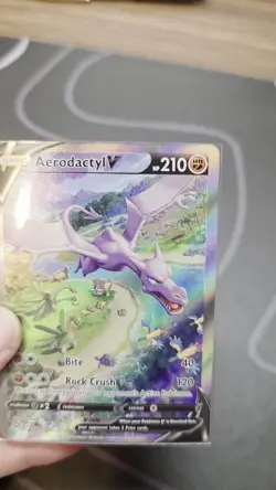 Aerodactyl V 180/196 Alt Art Lost Origin NM Pokemon Card Ultra Rare - Image 2