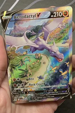 Aerodactyl V 180/196 Alt Art Lost Origin NM Pokemon Card Ultra Rare - Image 4