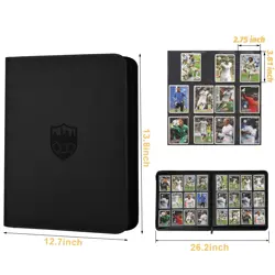 Trading Card Binder 12 Pocket, PU Cover Card Binder for 720 Cards, Premium Tr... - Image 4