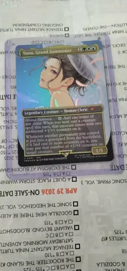 Yuna, Grand Summoner Promo 0001 Final Fantasy Mtg Borderless Foil Ffx - Image 1
