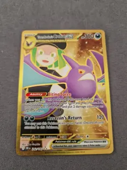 Pokemon TCG Destined Rivals Team Rocket's Crobat EX Gold Holo Card 242/182 NM - Image 1