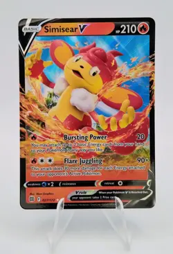 Simisear V 027/172 Brilliant Stars 2022 Pokemon Card - Image 1
