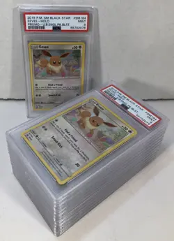 x1 Pokemon 2019 Eevee Sun & Moon Black Star Promo SM184 PSA 9 Mint - Image 1