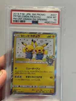 Pokemon TCG - Pretend Comedian Pikachu 407/SM-P PSA 10 Japanese Promo Osaka DX - Image 1