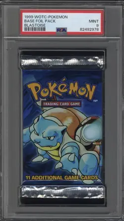PSA 9 Base Set Blastoise Booster Pack Graded Pokemon - Image 1