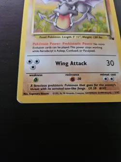 Pokemon TCG Aerodactyl Fossil Set Holo 1/62 - Image 2